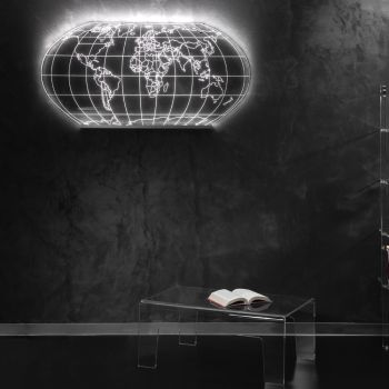 Applique Planisphère en Cristal Acrylique Gravé au Laser - Rihanna