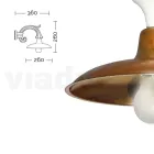 Applique d'extérieur vintage en aluminium fabriquée en Italie - Adela Viadurini