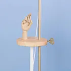 Lampadaire design en acier, frêne et laiton Made in Italy - Pitulla Viadurini