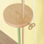 Lampadaire design en acier, frêne et laiton Made in Italy - Pitulla Viadurini