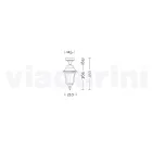 Plafonnier de jardin en aluminium fabriqué en Italie, Aquilina Viadurini