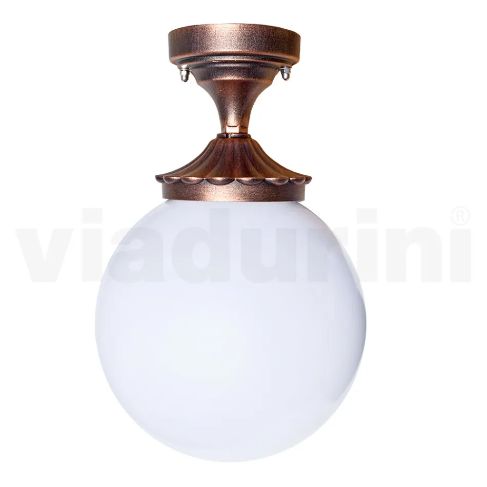 Plafonnier en Acrylique et Aluminium Noir Fabriqué en Italie - Trovanero Viadurini