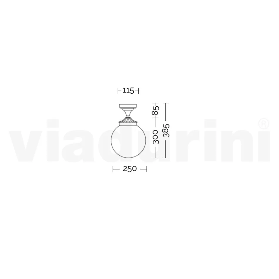 Plafonnier en Acrylique Opale et Structure en Aluminium Blanc - Trovabianco Viadurini