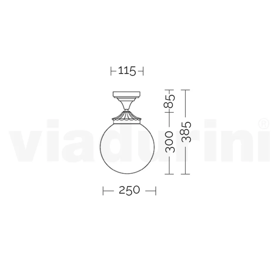 Plafonnier en Aluminium et Acrylique Opale Fabriqué en Italie - Trovaantracite Viadurini
