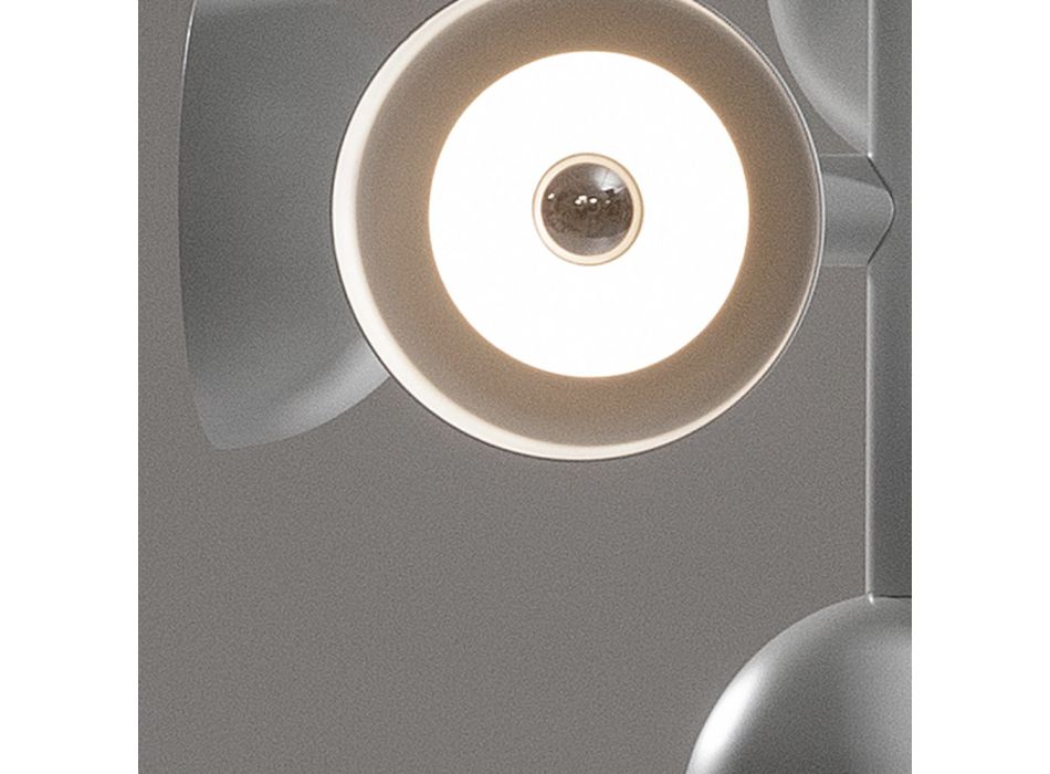 Lampe à Suspension 16 Lumières Design en Blanc ou Noir -Celio Aluminium Viadurini