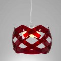 Lampe à suspension 3 lumière en méthacrylate, diamètre 67cm, Vanna