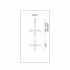 Lampe à Suspension 5 Lumières en Laiton Naturel et Verre - Molecola par Il Fanale Viadurini