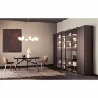 Lampe à Suspension 8 Lumières en Laiton Naturel et Verre - Molecola par Il Fanale Viadurini