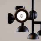 Lampe à Suspension 9 Lumières Design en Aluminium Blanc ou Noir - Celio Viadurini