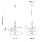 Lampe à Suspension 9 Lumières Design en Aluminium Blanc ou Noir - Celio Viadurini