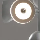 Lampe à Suspension 9 Lumières Design en Aluminium Blanc ou Noir - Celio Viadurini