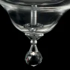 Lampe à suspension 3 lumières en verre et cristallo Ivy, fabriqué en Italie Viadurini