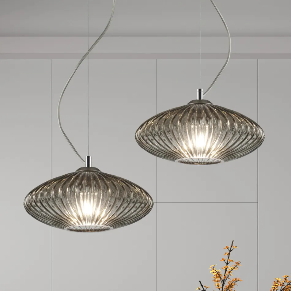 Lampe à Suspension en Verre Soufflé Fait Main à Venise - Dafne Viadurini