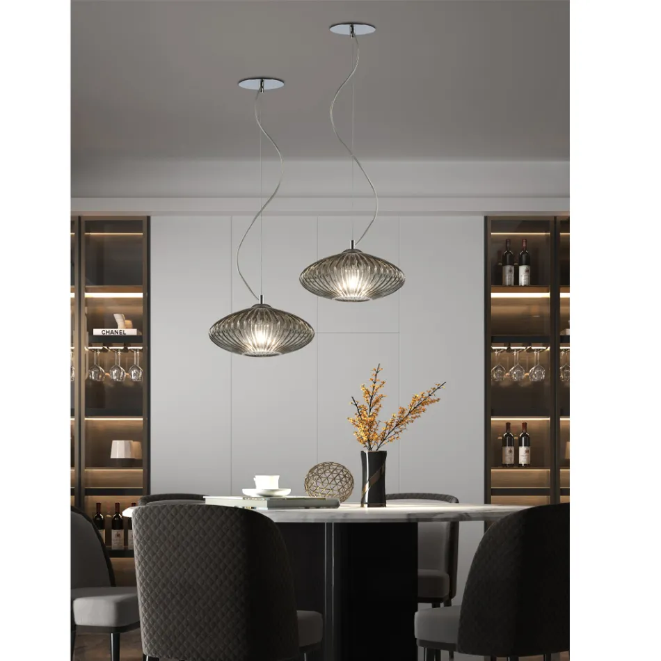 Lampe à Suspension en Verre Soufflé Fait Main à Venise - Dafne Viadurini