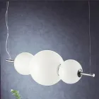 Lampe à suspension artisanale en verre vénitien stratifié - Jupiter Viadurini