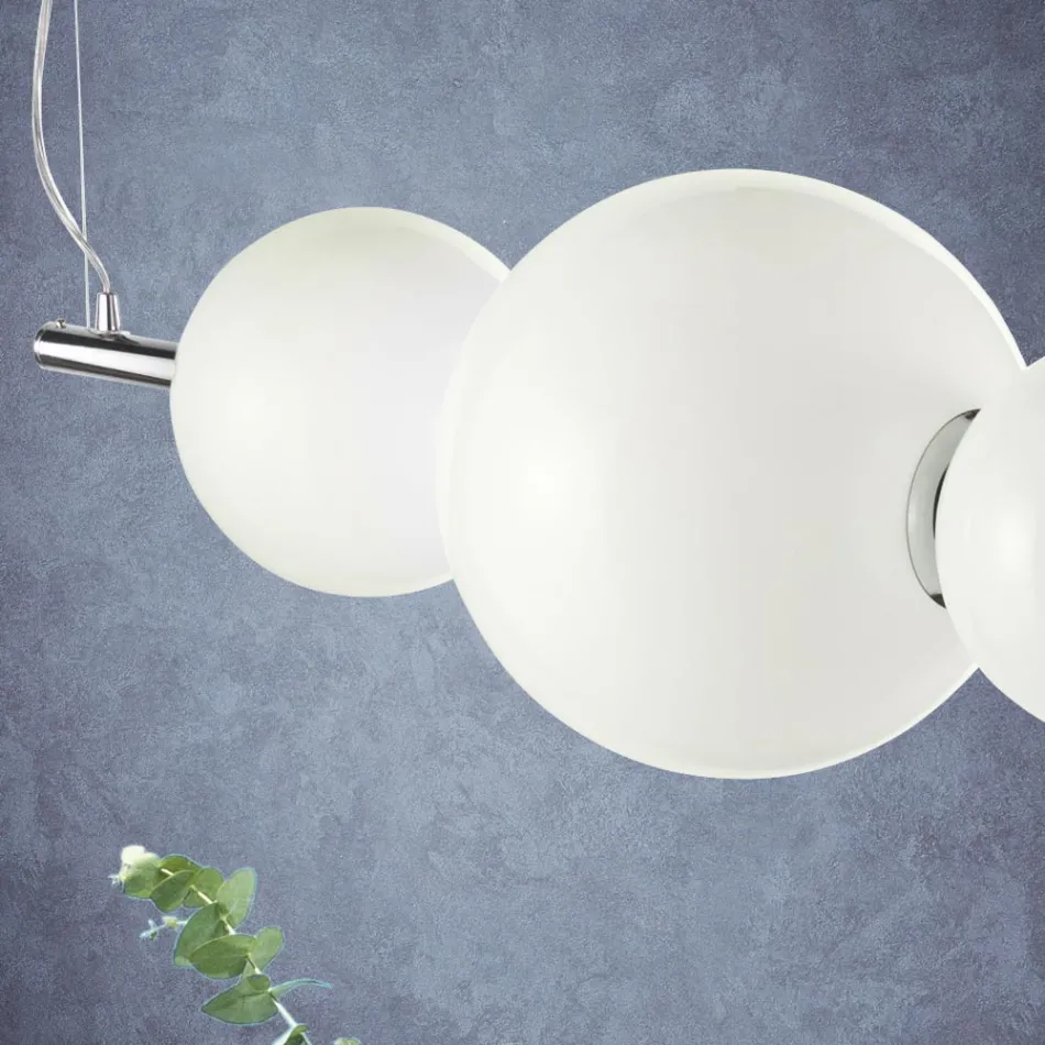 Lampe à suspension artisanale en verre vénitien stratifié - Jupiter Viadurini