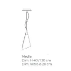 Lampe à Suspension en Verre Soufflé Vénitien Fabriqué à la Main - Chrystal Viadurini