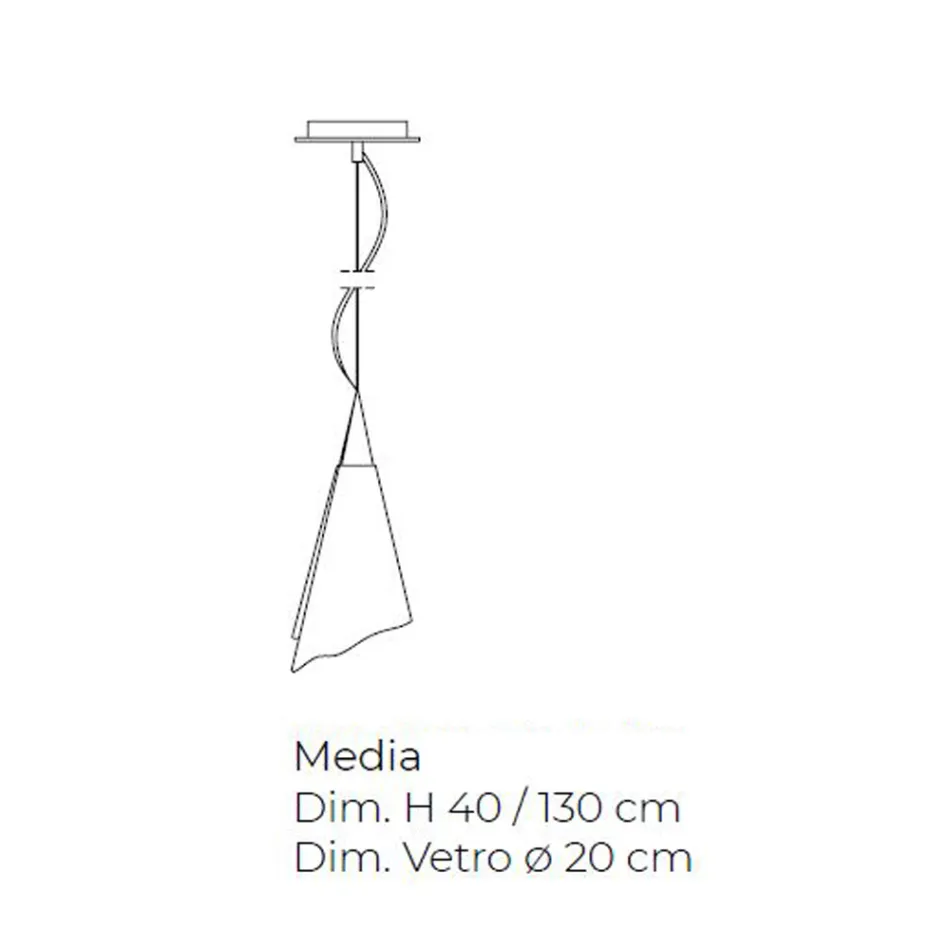 Lampe à Suspension en Verre Soufflé Vénitien Fabriqué à la Main - Chrystal Viadurini