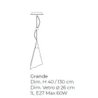 Lampe à Suspension en Verre Soufflé Vénitien Fabriqué à la Main - Chrystal Viadurini