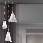 Lampe à Suspension en Verre Soufflé Vénitien Fabriqué à la Main - Chrystal Viadurini