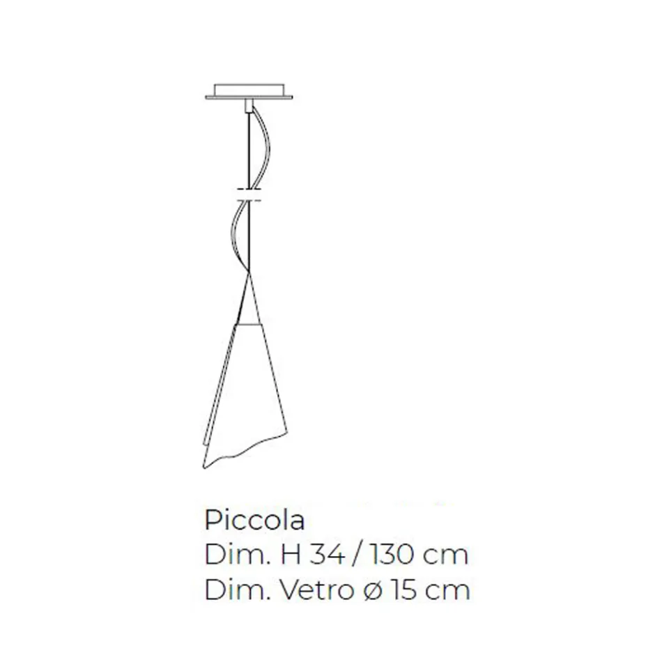 Lampe à Suspension en Verre Soufflé Vénitien Fabriqué à la Main - Chrystal Viadurini