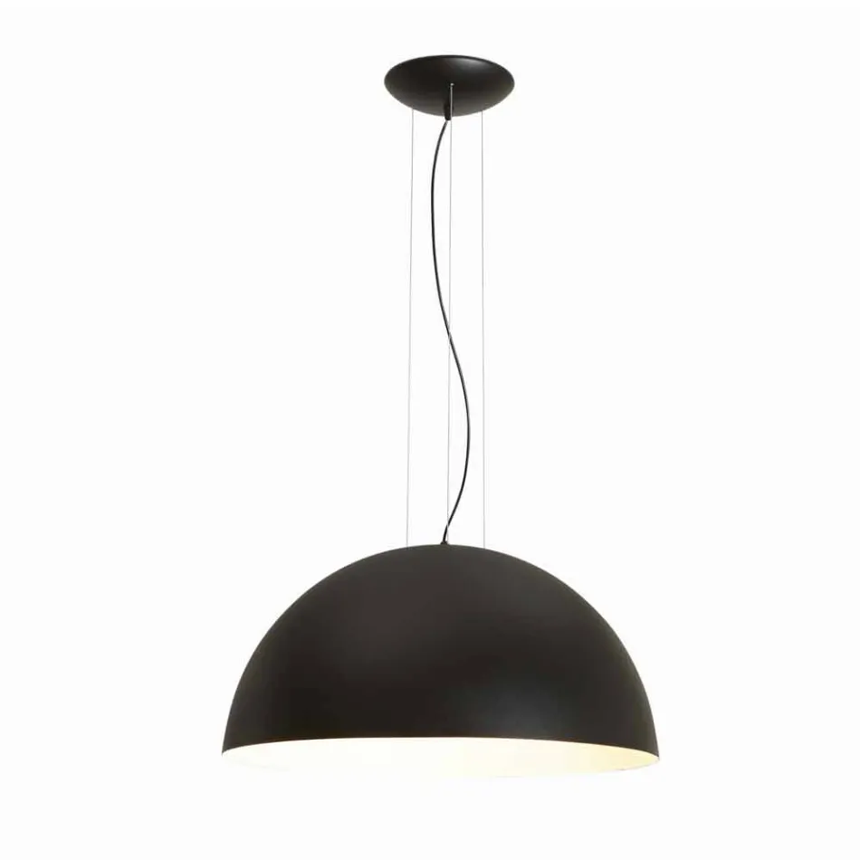 suspension de la lampe à deux tons Ø40x H20x L.cavo100cm acier léger Viadurini