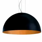 suspension de la lampe à deux tons Ø40x H20x L.cavo100cm acier léger Viadurini