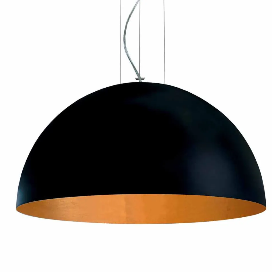 suspension de la lampe à deux tons Ø40x H20x L.cavo100cm acier léger Viadurini