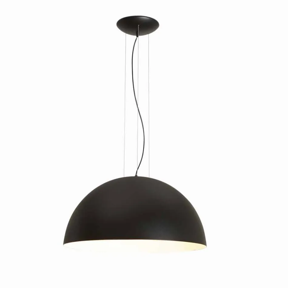 Lampe acier de suspension bicolor, Ø60xh.30xL.cavo100cm, Tara Viadurini