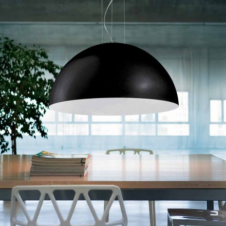 Lampe acier de suspension bicolor, Ø60xh.30xL.cavo100cm, Tara Viadurini