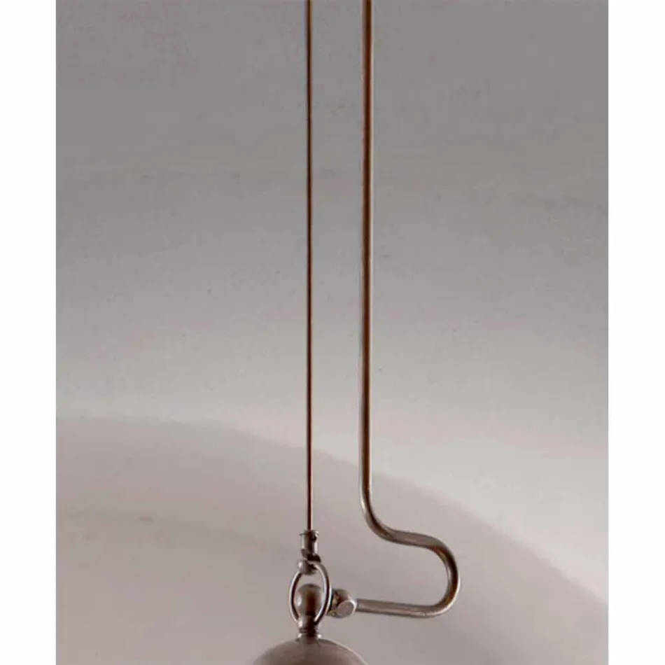 Pendentif laiton lampe d&#39;étanchéité et de verre blanc Viadurini