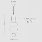 Lampe à suspension avec 3 éléments de formes différentes fabriquée en Italie - Bumbum Viadurini