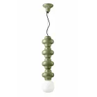 Lampe à Suspension avec 4 Éléments en Céramique et Verre Fabriquée en Italie - Capocabana Viadurini