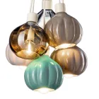 Lampe à suspension avec 6 éléments en céramique et verre fabriquée en Italie - Afoxe Viadurini