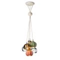 Lampe à suspension avec 6 éléments en céramique et verre fabriquée en Italie - Afoxe