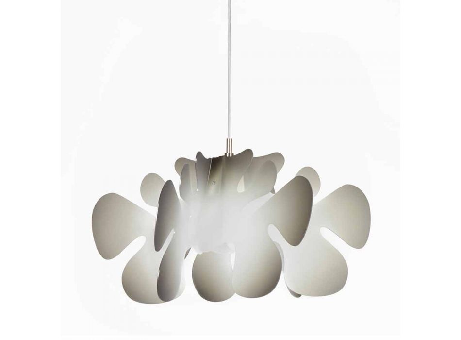 Lampe à suspension avec décorum nuances de gris, L.55xP.55cm, Debora Viadurini