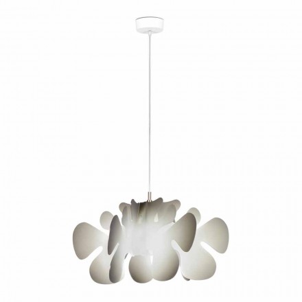 Lampe à suspension avec décorum nuances de gris, L.55xP.55cm, Debora Viadurini