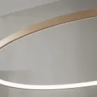 Lampe à Suspension avec Lumière LED Ronde Horizontale en Métal - Mulberry Viadurini