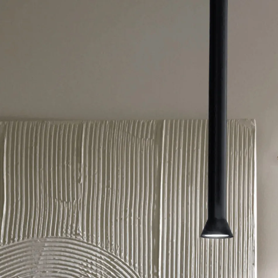 Lampe à Suspension avec Cadre en Métal et Câbles Réglables - Bouleau Viadurini