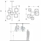 Lampe à suspension avec structure en métal brillant Made in Italy - Donatina Viadurini