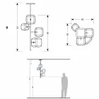 Lampe à suspension avec structure en métal brillant Made in Italy - Donatina Viadurini