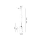 Lampe à suspension avec verre de différentes formes fabriquée en Italie - Sintonia Viadurini