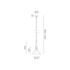 Lampe à suspension avec verre de différentes formes fabriquée en Italie - Sintonia Viadurini