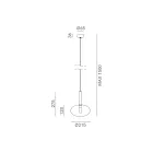 Lampe à suspension avec verre de différentes formes fabriquée en Italie - Sintonia Viadurini