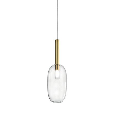 Lampe à suspension avec verre de différentes formes fabriquée en Italie - Sintonia Viadurini
