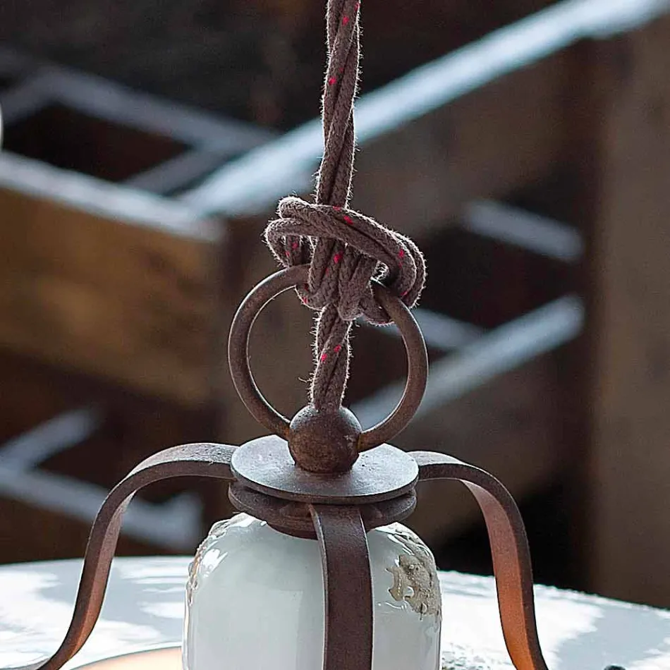 Lampe pays suspension de céramique et de métal Sara Ferroluce Viadurini