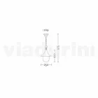 Suspension extérieure en aluminium blanc fabriqué en Italie, Anusca Viadurini