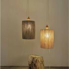 Suspension / lampadaire en bois et 100% laine de bois Viadurini
