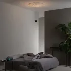 Lampe à Suspension Design Gypse Blanc et Aluminium Noir 1 Cône - Tesera Viadurini