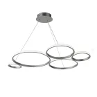 Lampe à Suspension Design pour Salon en Métal Argenté ou Doré - Olimpo Viadurini
